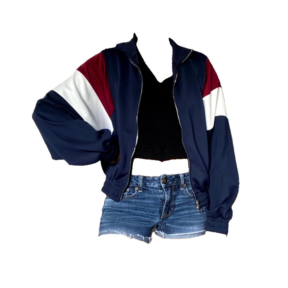 Asos bomber color block bomber jacket